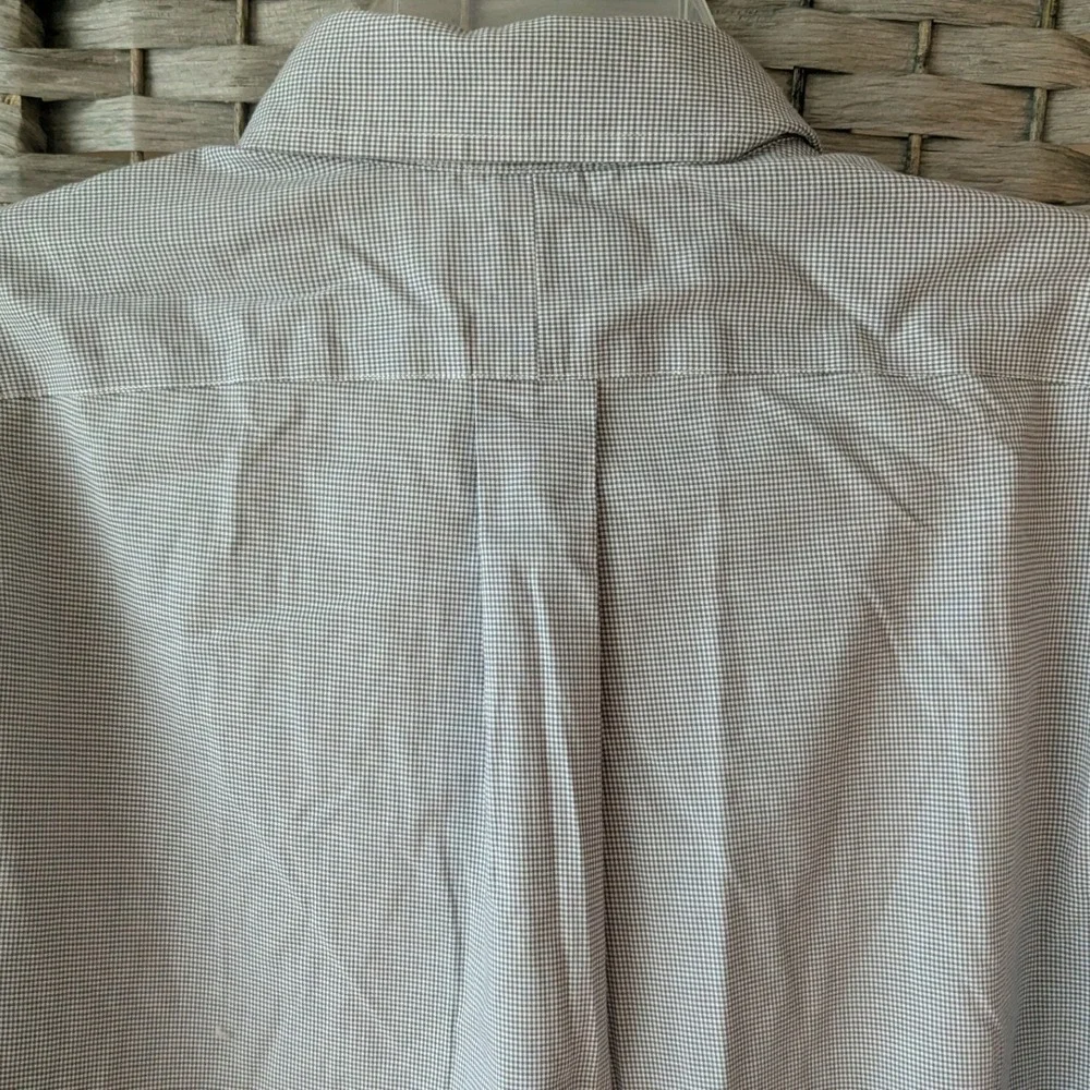 Ralph Lauren Button Down Navy Gingham Slim Fit Non Iron Sz L Preppy Pony Logo